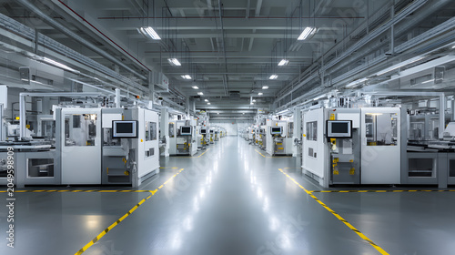 Empty Manufacturing Assembly Line