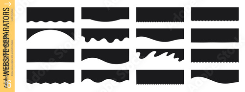 Tableau sur toile Website separator set