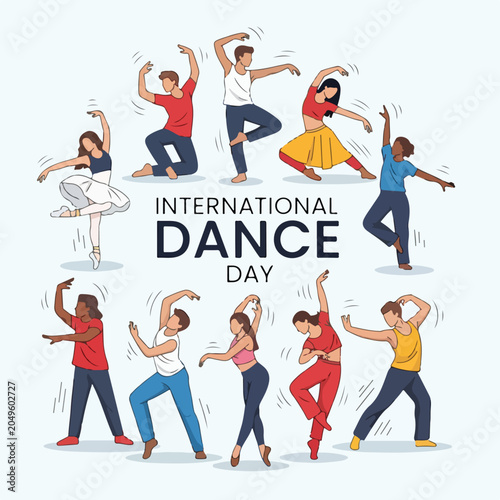International Dance Day illustration with diverse dancers (1)