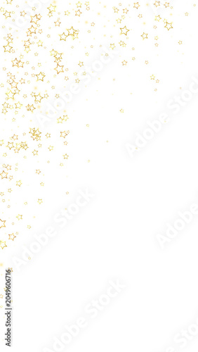 Starry night fairy tale background. Cute sparkling twinkles, christmas spirit in the air. Festive stars illustration on white background.