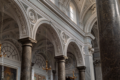 Bild auf Leinwand Ornate baroque interior of Cattedrale di San Giuliano in Caltagirone, Sicily, It