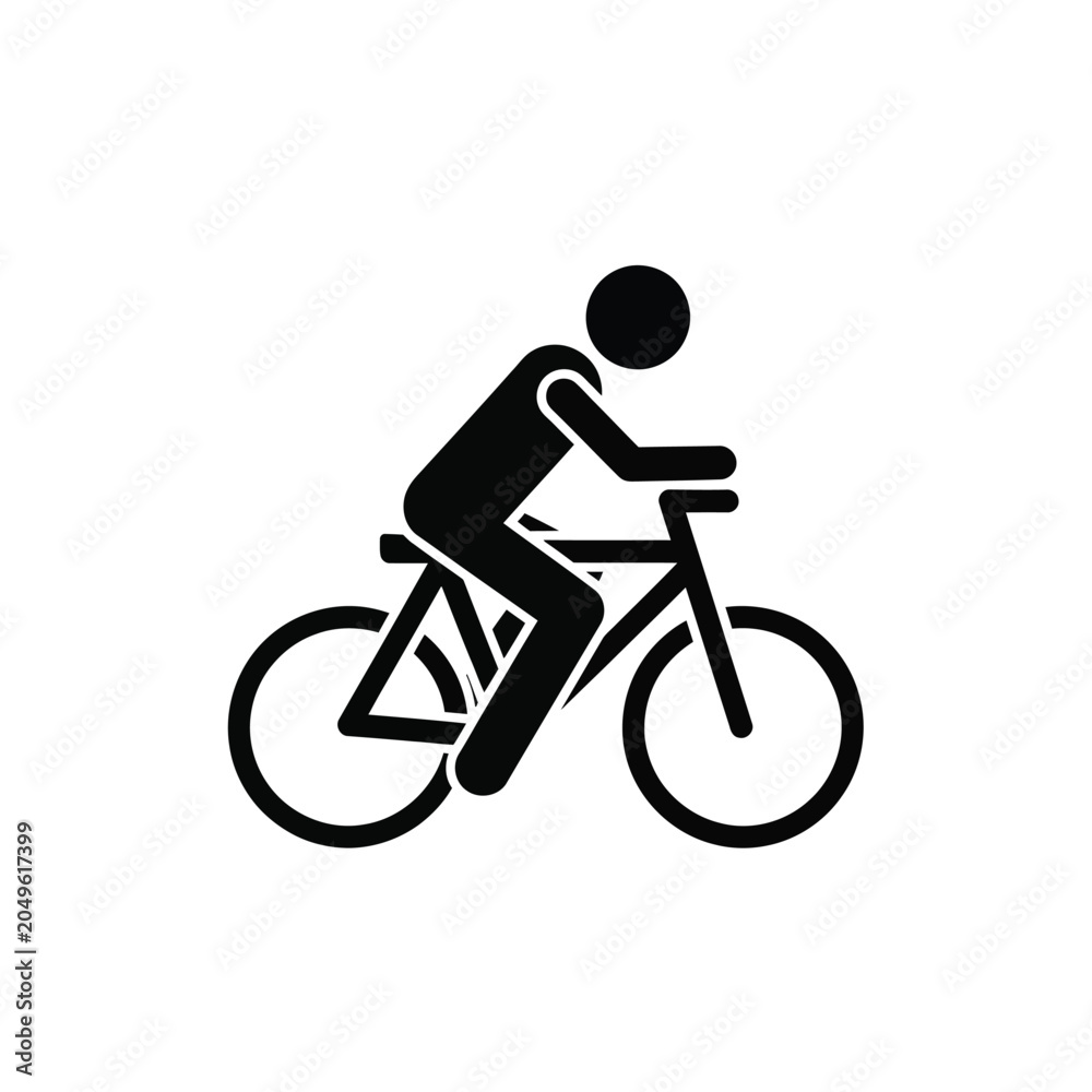 Obraz premium person riding bicycle