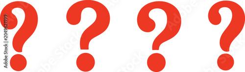 Photos question mark row of red question marks vector