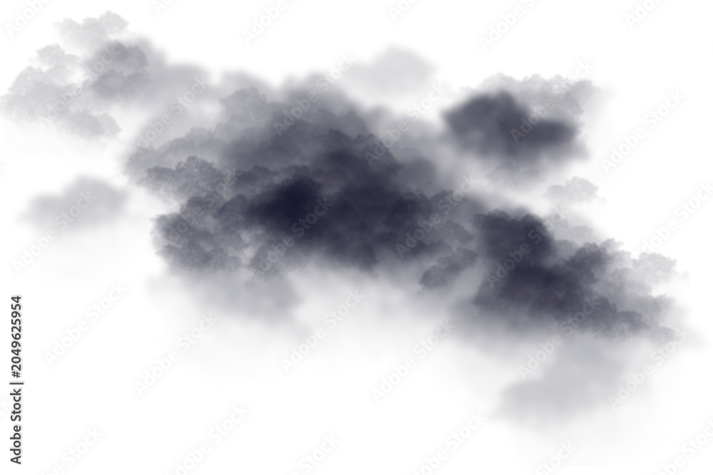 Fototapeta premium Dark Navy Blue Storm Cloud Overlay PNG Transparent Background