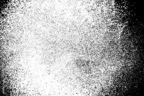 Foto Grunge dust particles creating a rough spray effect across a transparent backgro