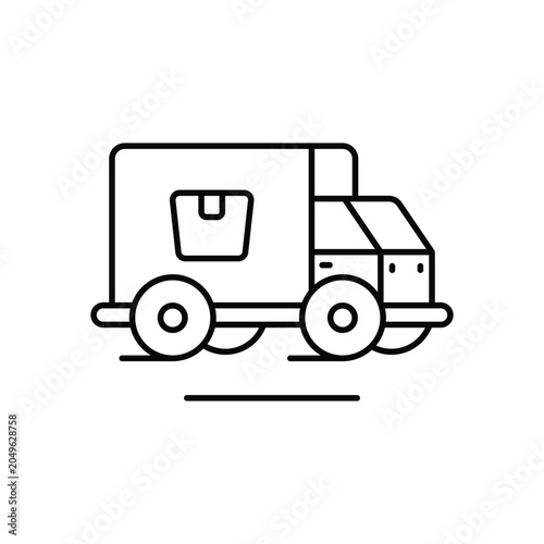 Delivery Truck icon clean and modern vector illustration
