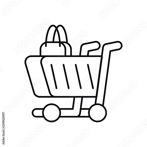 Shopping Cart icon clean and modern vector illustration