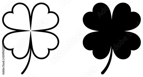 four leaf clover luck icon