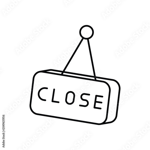 Closed icon clean and modern vector illustration