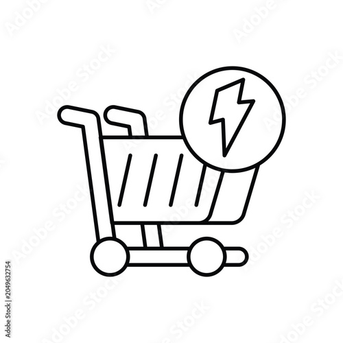 Flash Sale icon clean and modern vector illustration