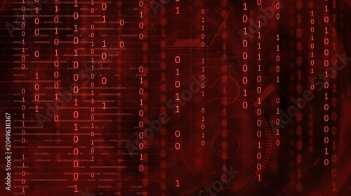 High-Tech Futuristic Cyberpunk Circuit Boards and Digital HUD Interfaces