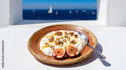 Greek Breakfast with Honey and Yogurt