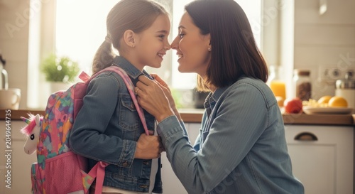 Mother and daughter bonding.