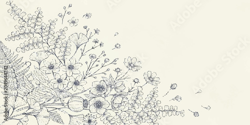 Obraz na plátne Frozen winter nature illustration featuring crystalline icicles hanging from a s