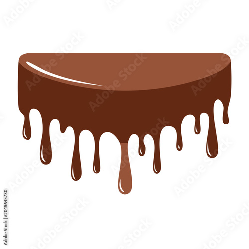Dripping chocolate illustration