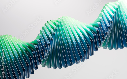 Rotating creative shapes geometries background, 3d rendering.