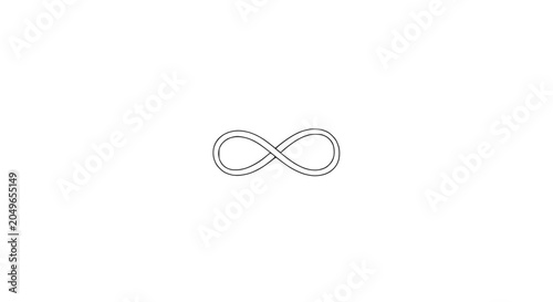 Quadro em tela Infinity Symbol Line Art - Endless Loop, Forever Concept, Minimalist Design