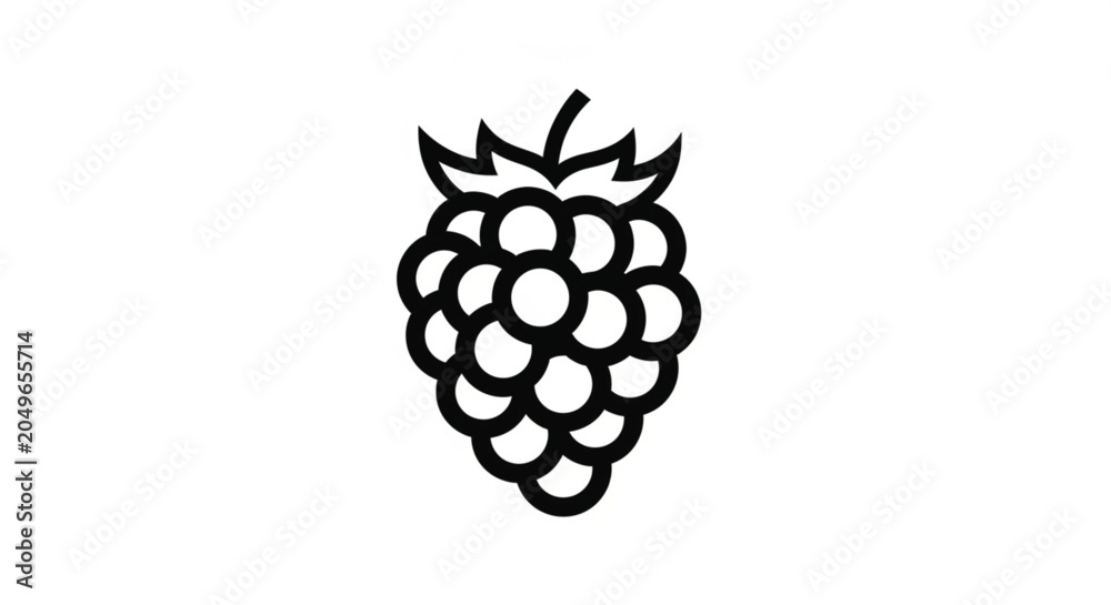 Obraz premium Blackberry Fruit Icon Illustration.