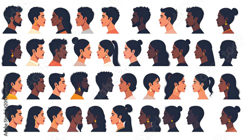 Diverse Group of Women Heads.