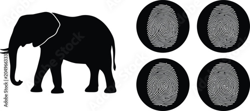 Cuadro en lienzo Black poultry silhouettes set including guinea fowl, rooster, and chickens isola
