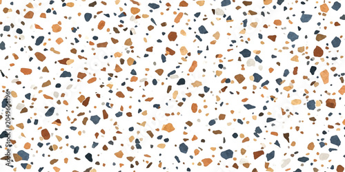 Bild auf Leinwand Modern terrazzo pattern with colorful stone chips and granite fragments for inte