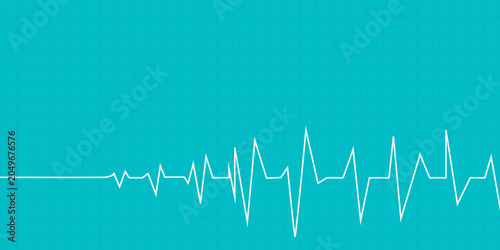 Foto medical heart beat cardiograph background with text space vector Flat Ilustratio