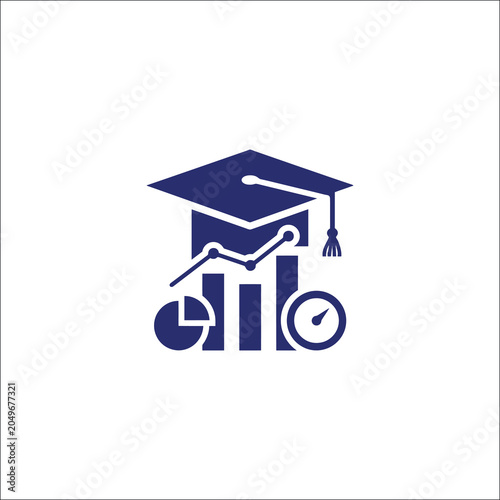Academic performance analysis icon for data science and learning analytics.
