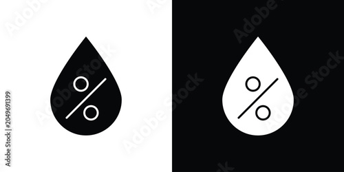 Tableau sur toile Humidity icon clipart for apps and web