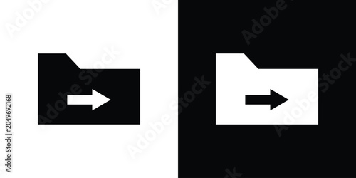 Tableau sur toile Move To Folder icon clipart for apps and web