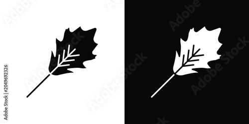 Tableau sur toile Oak Leaf icon clipart for apps and web
