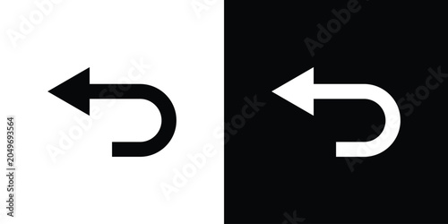 Obraz na plátně Send back icon clipart for apps and web