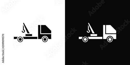 Tableau sur toile Tow truck icon clipart for apps and web
