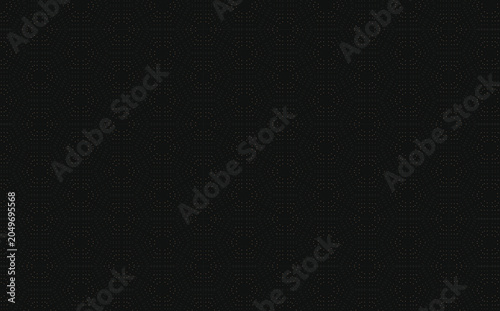 Black and gold dotted diamond seamless pattern, luxury minimal geometric background