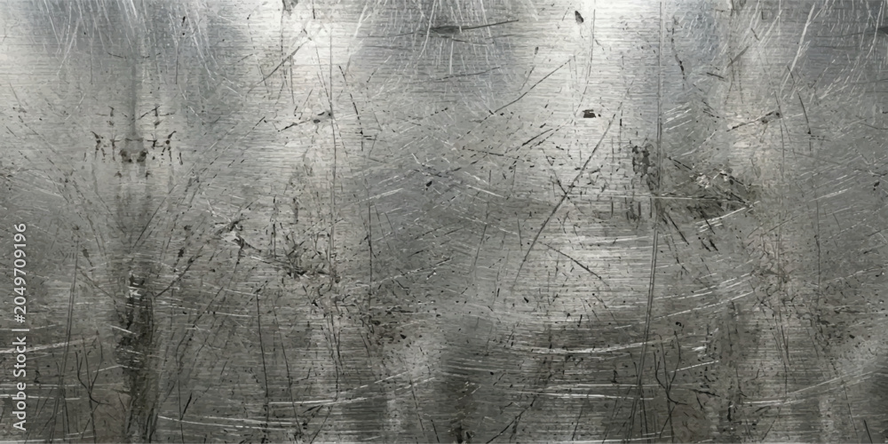 Fototapeta premium Grungy brushed metallic texture background with texture overlay scratched background industrial material distressed metallic construction architecture abstract close up reflection