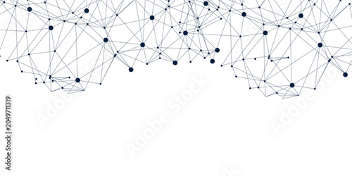 Abstract digital network connection background with dots and lines