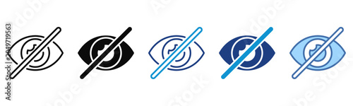 Canvastavla Hidden icon set multiple style collection