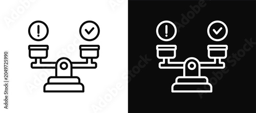 Foto Balanced icon set black and white