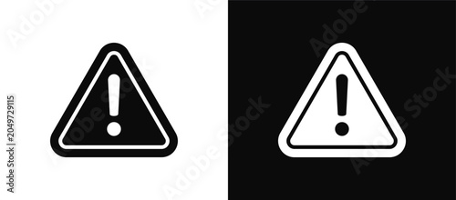 Obraz na płótnie Warning icon set multiple color collection