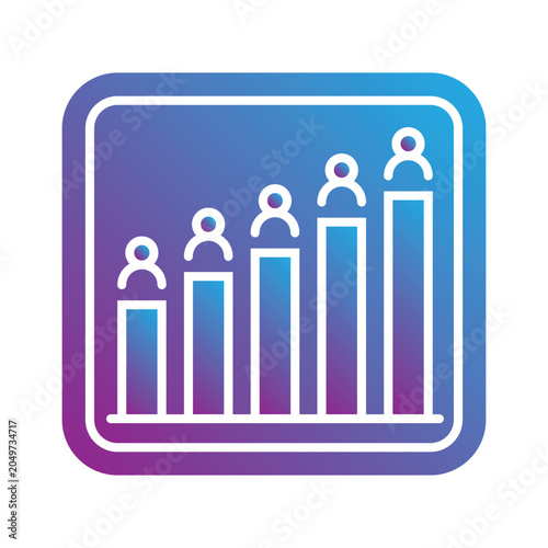 Increasing business growth chart graph