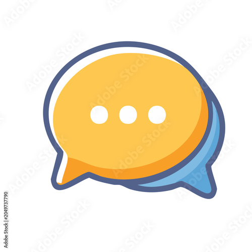 Speech bubble icon with dots for communication