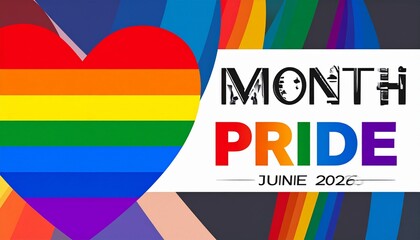 Pride Month Rainbow Heart Design