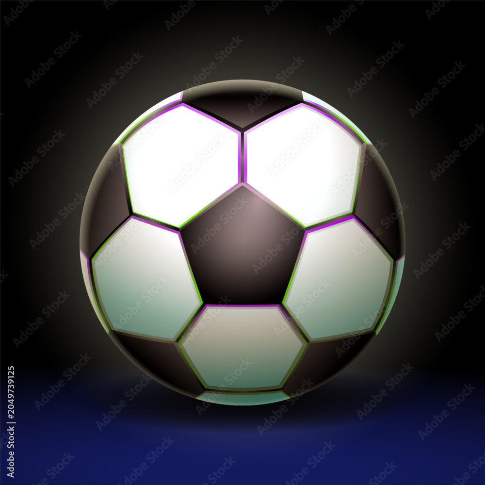 Fototapeta premium classic ball illustration with gradient accents on the edges