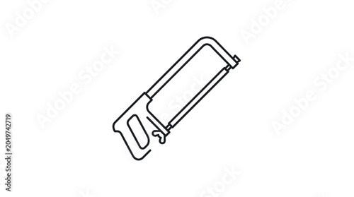 Schilderij op canvas Hacksaw Outline Vector Illustration
