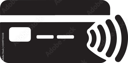 Bild auf Leinwand Contactless payment icon vector for NFC transactions