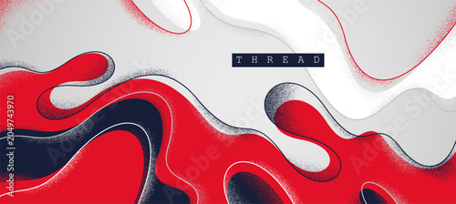 Картината върху платно Lava in dynamic motion vector abstract background, expressive illustration of curvy fluid like lines and textures wallpaper art, creative graphics