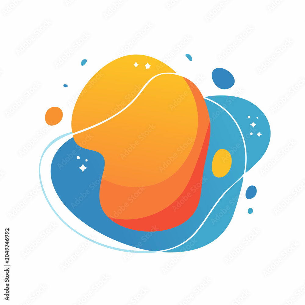 Fototapeta premium Abstract Fluid Shapes with Gradient Colors