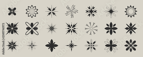 Set of abstract geometric shapes. Abstract minimalist figures. Vector flat illustration for graphic design, posters and flyers.