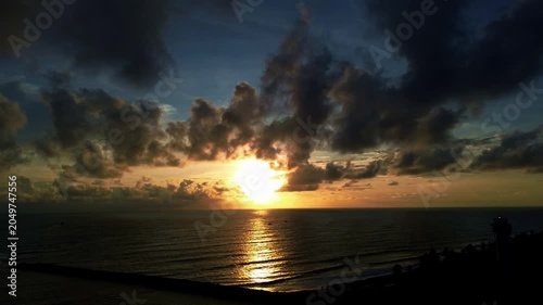 sunset over the sea