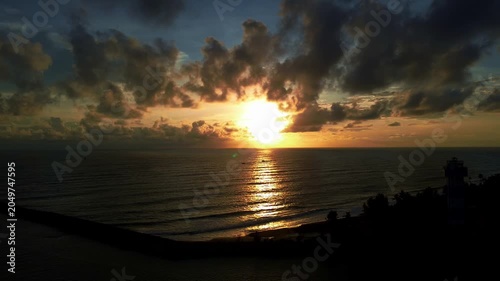 sunset over the sea