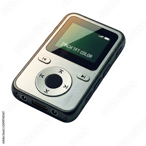 Obraz na płótnie Old silver portable mp3 player with screen